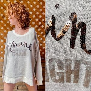 New Xhilaration SHINE BRIGHT Sequin Adorned SWEATSHIRT Size Large